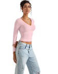 Buttery Soft V Neck Shirt - Long Sleeve-Clothing-SUUKSESS-SUUKSESS