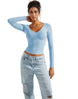 Buttery Soft V Neck Shirt - Long Sleeve-Clothing-SUUKSESS-SUUKSESS