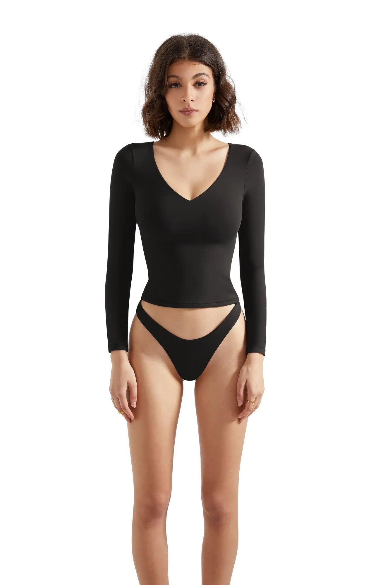 Buttery Soft V Neck Shirt - Long Sleeve-Clothing-SUUKSESS-SUUKSESS