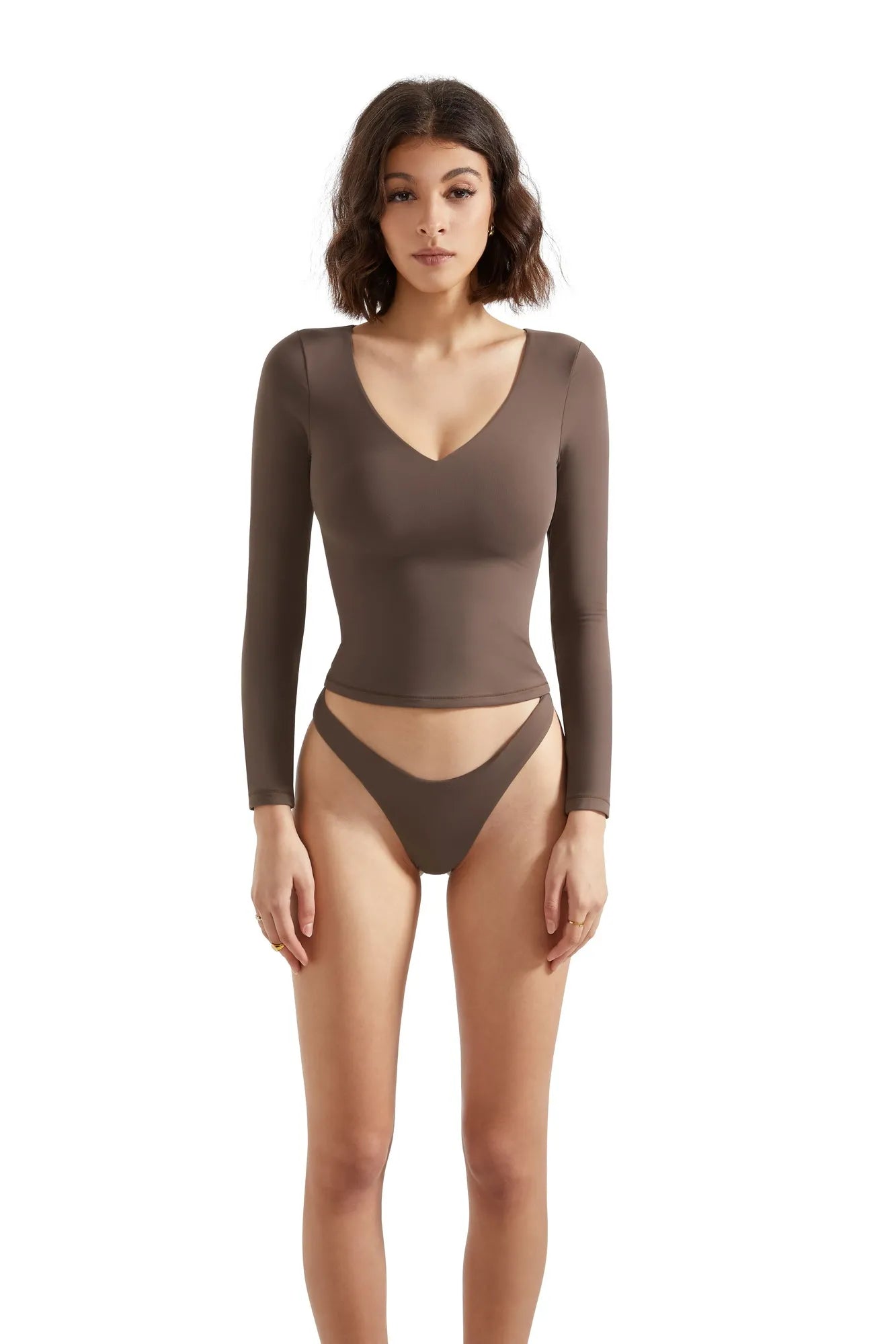 Buttery Soft V Neck Shirt - Long Sleeve-Clothing-SUUKSESS-SUUKSESS