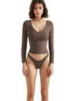 Buttery Soft V Neck Shirt - Long Sleeve-Clothing-SUUKSESS-SUUKSESS