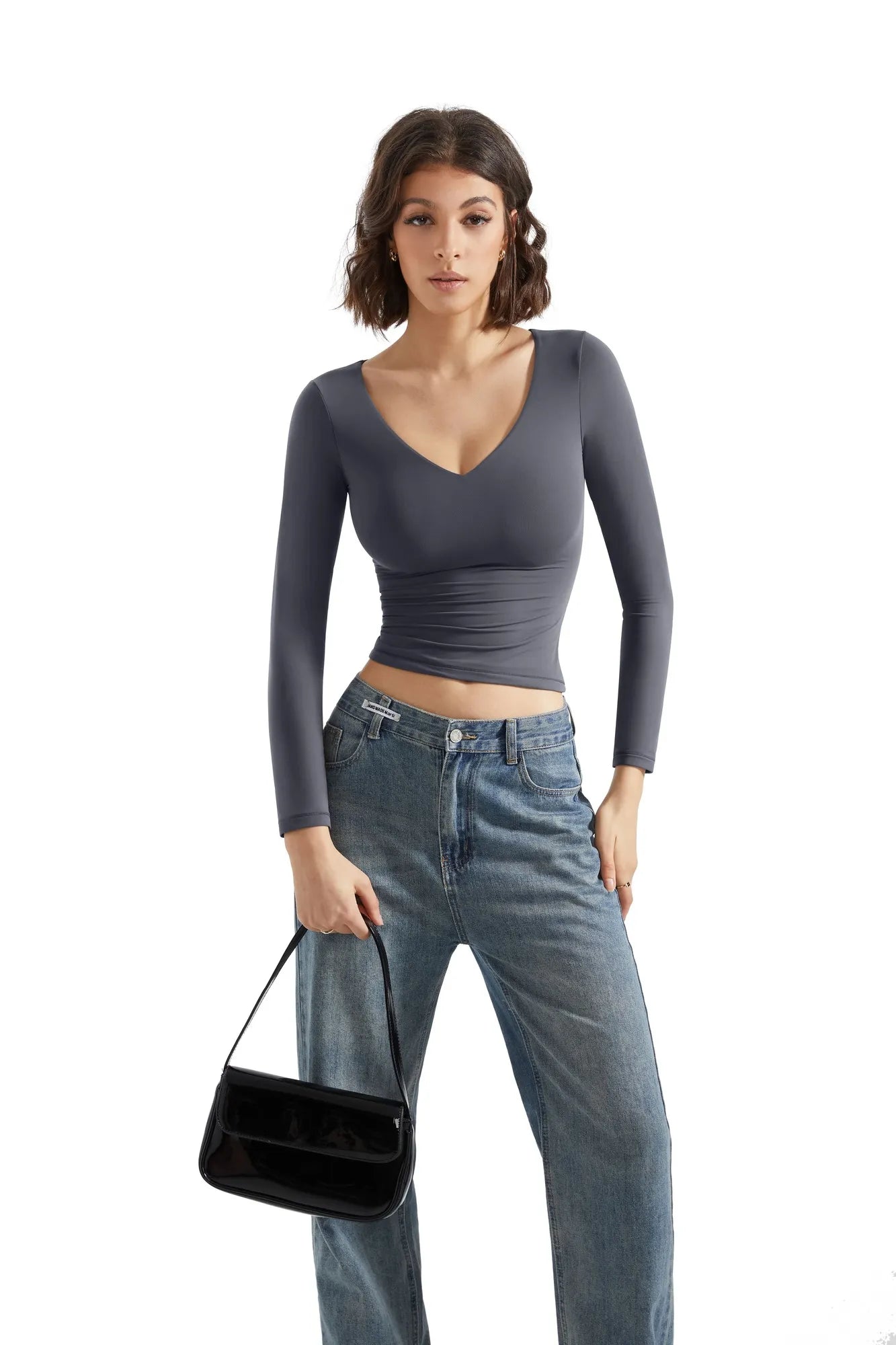 Buttery Soft V Neck Shirt - Long Sleeve-Clothing-SUUKSESS-SUUKSESS