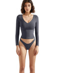 Buttery Soft V Neck Shirt - Long Sleeve-Clothing-SUUKSESS-SUUKSESS