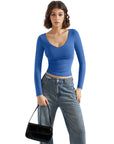 Buttery Soft V Neck Shirt - Long Sleeve
