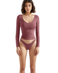Buttery Soft V Neck Shirt - Long Sleeve-Clothing-SUUKSESS-SUUKSESS