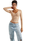 Buttery Soft V Neck Shirt - Long Sleeve