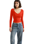 Buttery Soft V Neck Shirt - Long Sleeve-Clothing-SUUKSESS-SUUKSESS