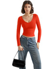 Buttery Soft V Neck Shirt - Long Sleeve-Clothing-SUUKSESS-SUUKSESS