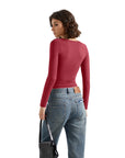 Buttery Soft V Neck Shirt - Long Sleeve-Clothing-SUUKSESS-SUUKSESS