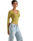 Buttery Soft V Neck Shirt - Long Sleeve