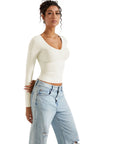 Buttery Soft V Neck Shirt - Long Sleeve-Clothing-SUUKSESS-SUUKSESS