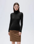 SUUKSESS Women Cashmere Turtleneck Long Sleeve Shirt Fitted Fall Basic Thermal Tops Fall Fashion-SUUKSESS-SUUKSESS