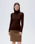 SUUKSESS Women Cashmere Turtleneck Long Sleeve Shirt Fitted Fall Basic Thermal Tops Fall Fashion-SUUKSESS-SUUKSESS