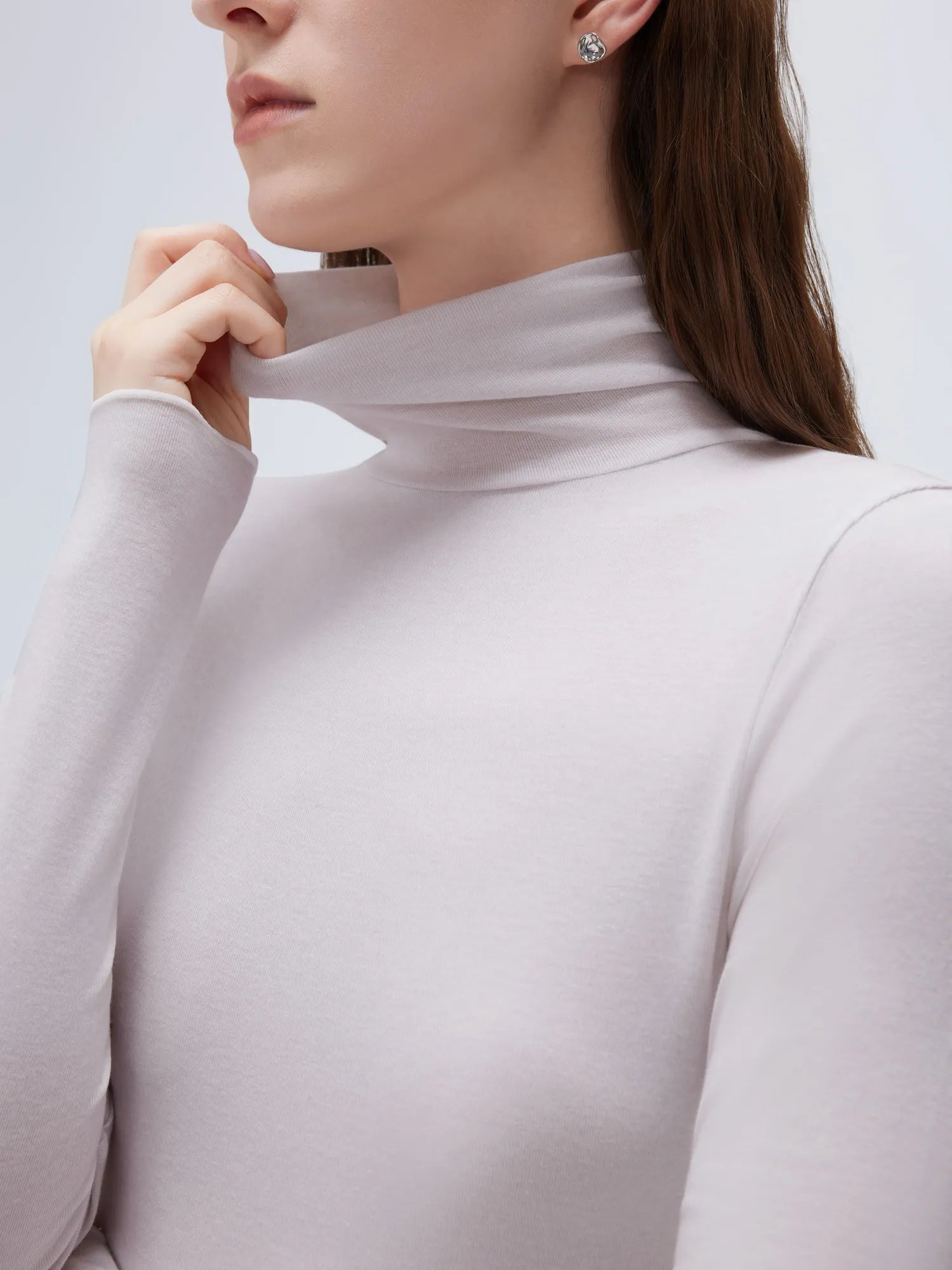 SUUKSESS Women Cashmere Turtleneck Long Sleeve Shirt Fitted Fall Basic Thermal Tops Fall Fashion-SUUKSESS-SUUKSESS