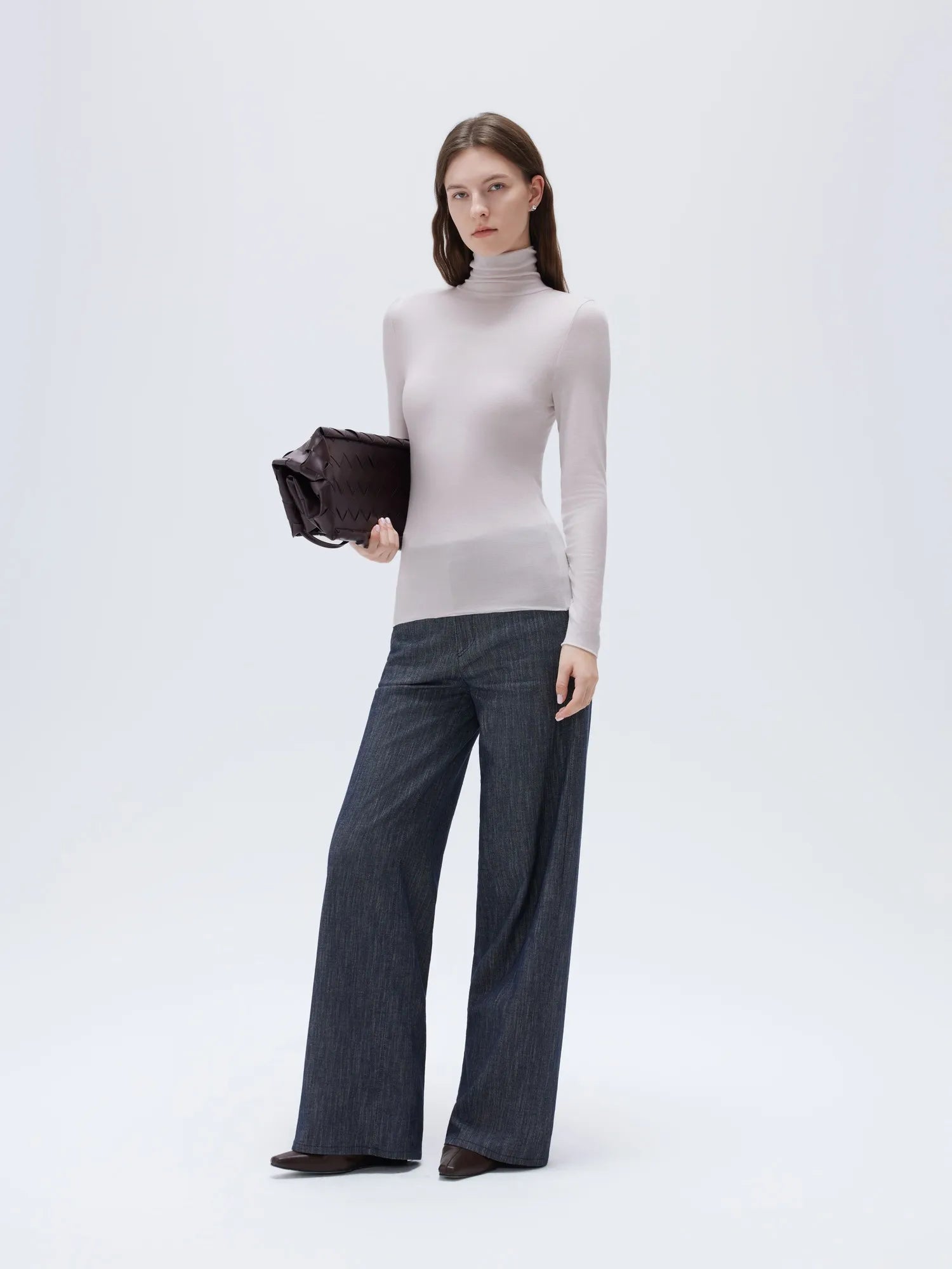 SUUKSESS Women Cashmere Turtleneck Long Sleeve Shirt Fitted Fall Basic Thermal Tops Fall Fashion-SUUKSESS-SUUKSESS