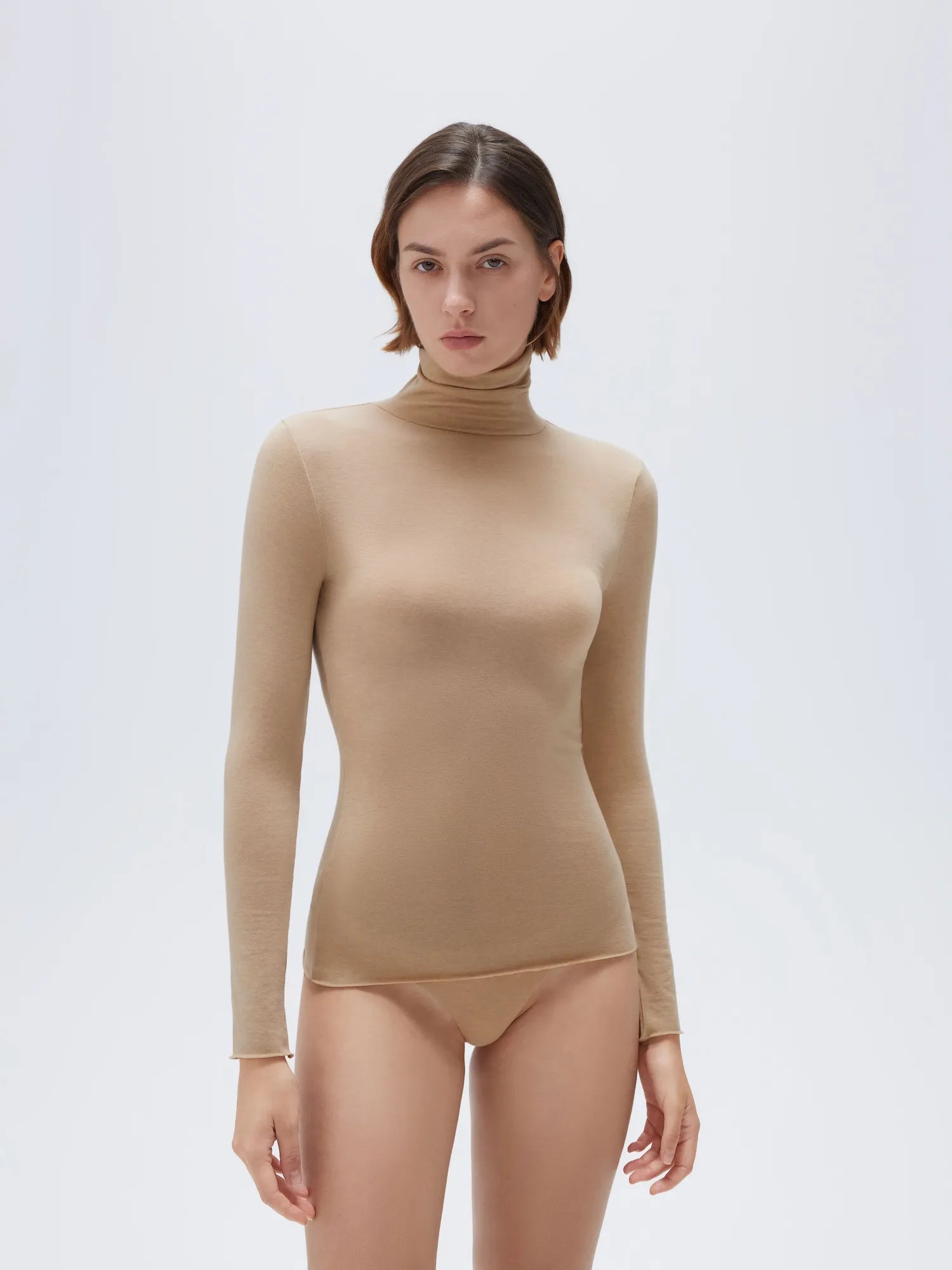 SUUKSESS Women Cashmere Turtleneck Long Sleeve Shirt Fitted Fall Basic Thermal Tops Fall Fashion-SUUKSESS-Terra-XS-SUUKSESS