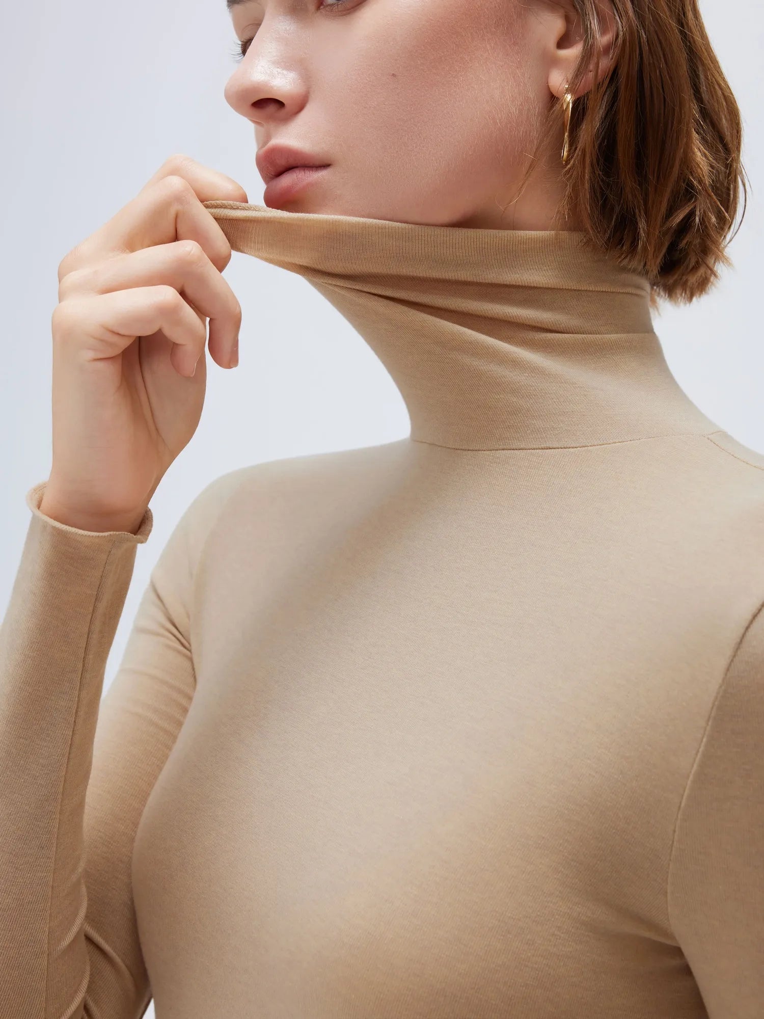 SUUKSESS Women Cashmere Turtleneck Long Sleeve Shirt Fitted Fall Basic Thermal Tops Fall Fashion-SUUKSESS-SUUKSESS