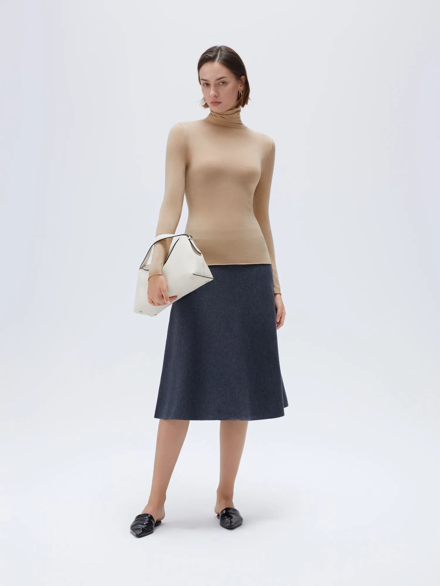 SUUKSESS Women Cashmere Turtleneck Long Sleeve Shirt Fitted Fall Basic Thermal Tops Fall Fashion-SUUKSESS-SUUKSESS