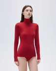 SUUKSESS Women Cashmere Turtleneck Long Sleeve Shirt Fitted Fall Basic Thermal Tops Fall Fashion-SUUKSESS-Red-XS-SUUKSESS