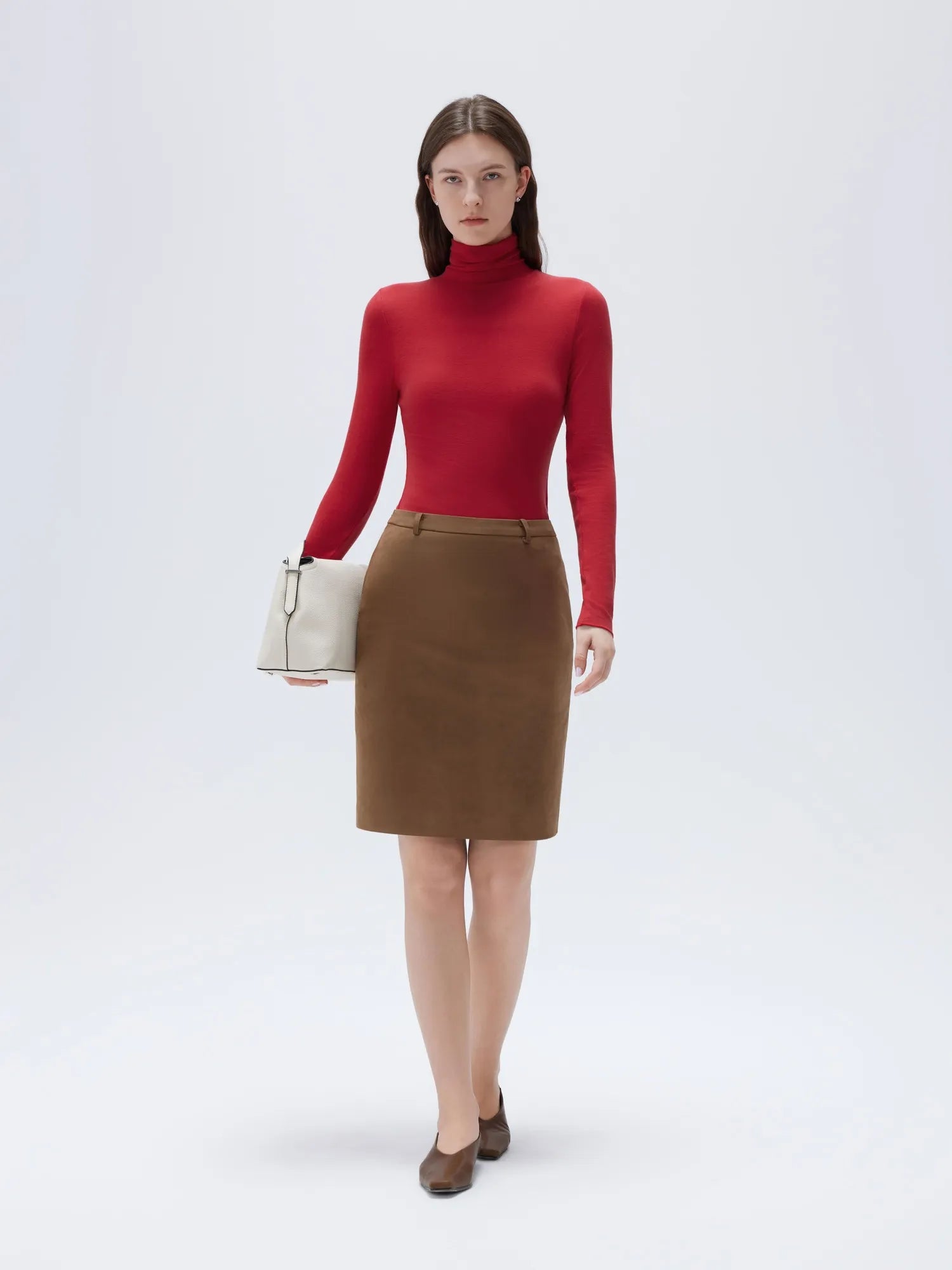 SUUKSESS Women Cashmere Turtleneck Long Sleeve Shirt Fitted Fall Basic Thermal Tops Fall Fashion-SUUKSESS-SUUKSESS