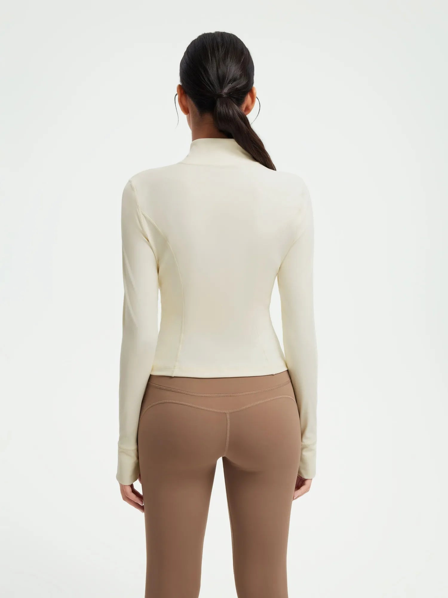 SUUKSESS Women Golden Full Zip Up Workout Cropped Jackets Lightweight Athletic Yoga Tops-SUUKSESS-SUUKSESS