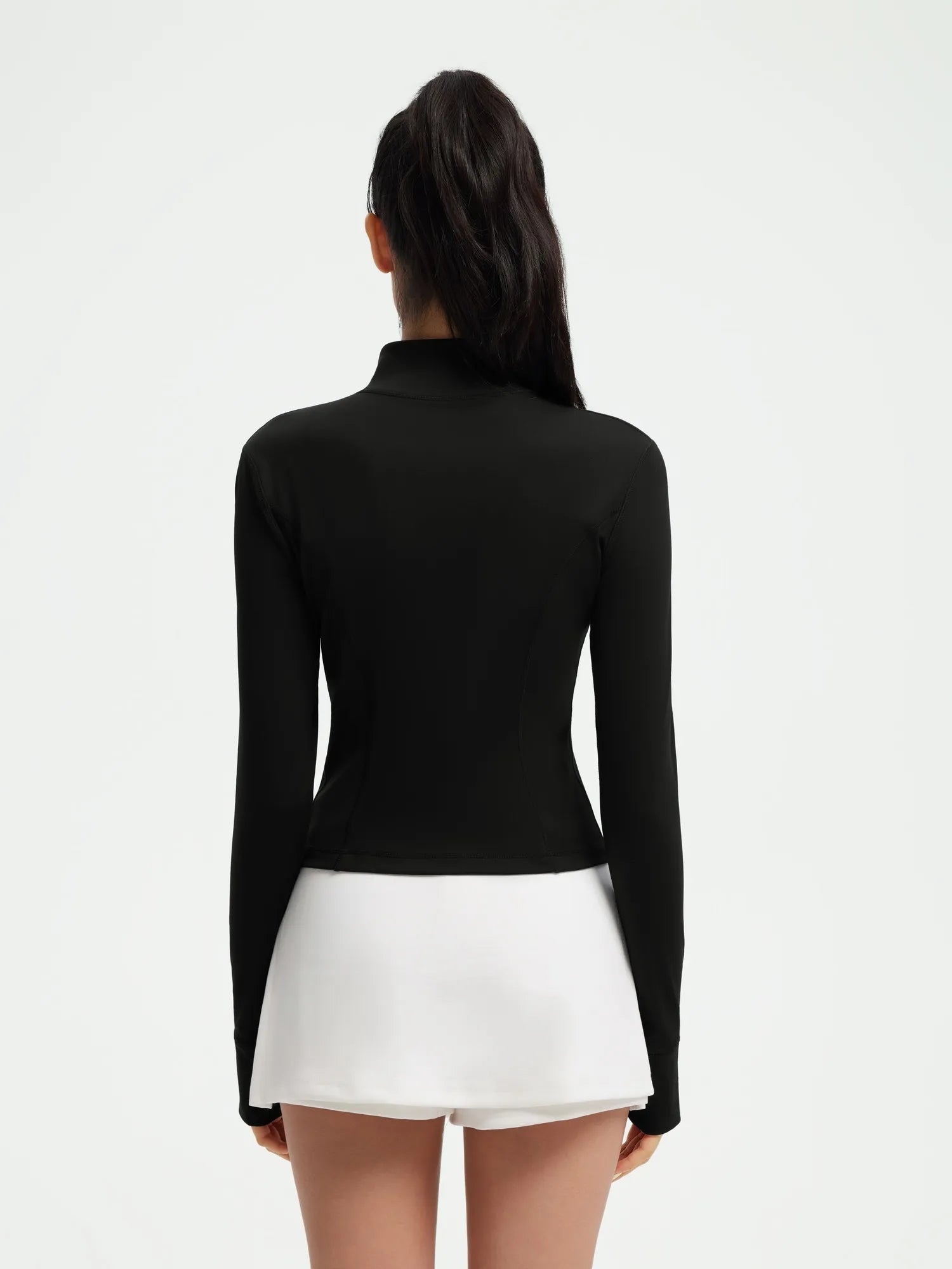 SUUKSESS Women Golden Full Zip Up Workout Cropped Jackets Lightweight Athletic Yoga Tops-SUUKSESS-SUUKSESS