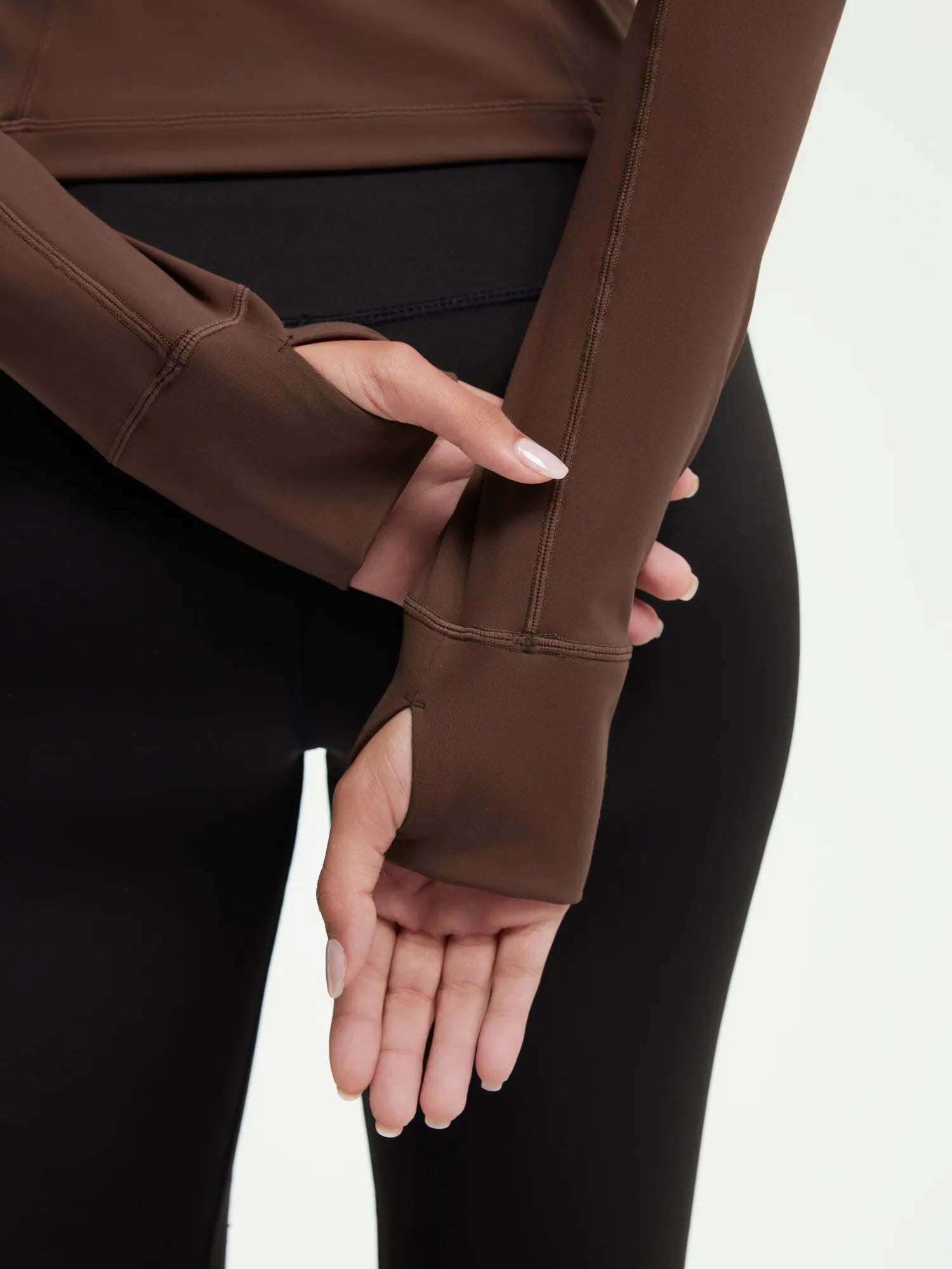 SUUKSESS Women Golden Full Zip Up Workout Cropped Jackets Lightweight Athletic Yoga Tops-SUUKSESS-SUUKSESS