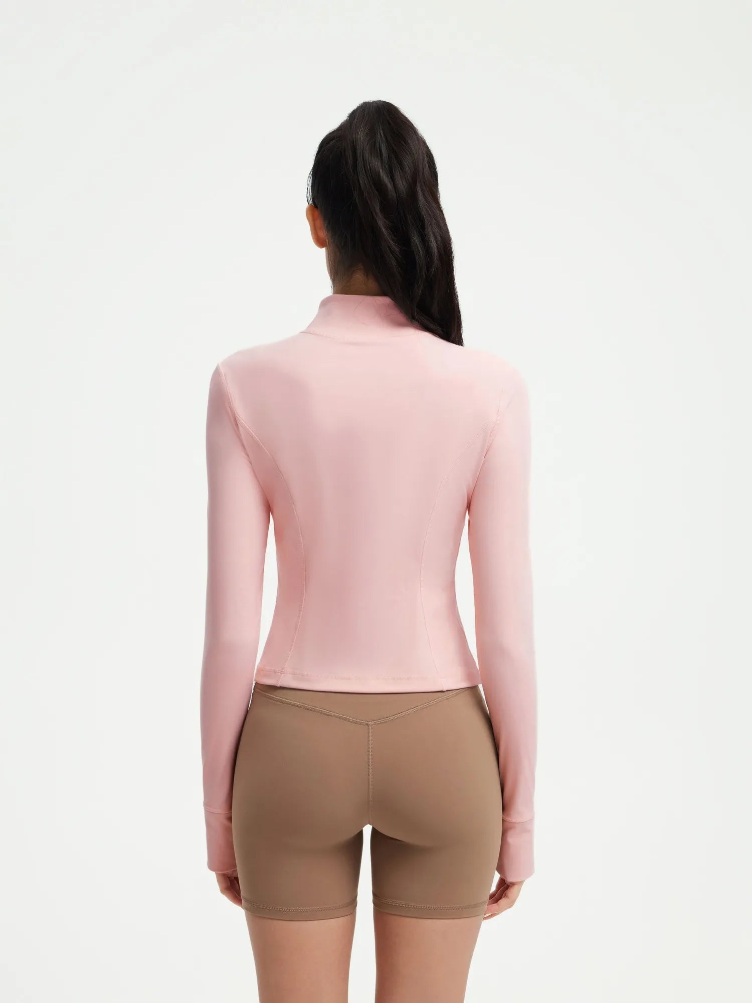 SUUKSESS Women Golden Full Zip Up Workout Cropped Jackets Lightweight Athletic Yoga Tops-SUUKSESS-SUUKSESS