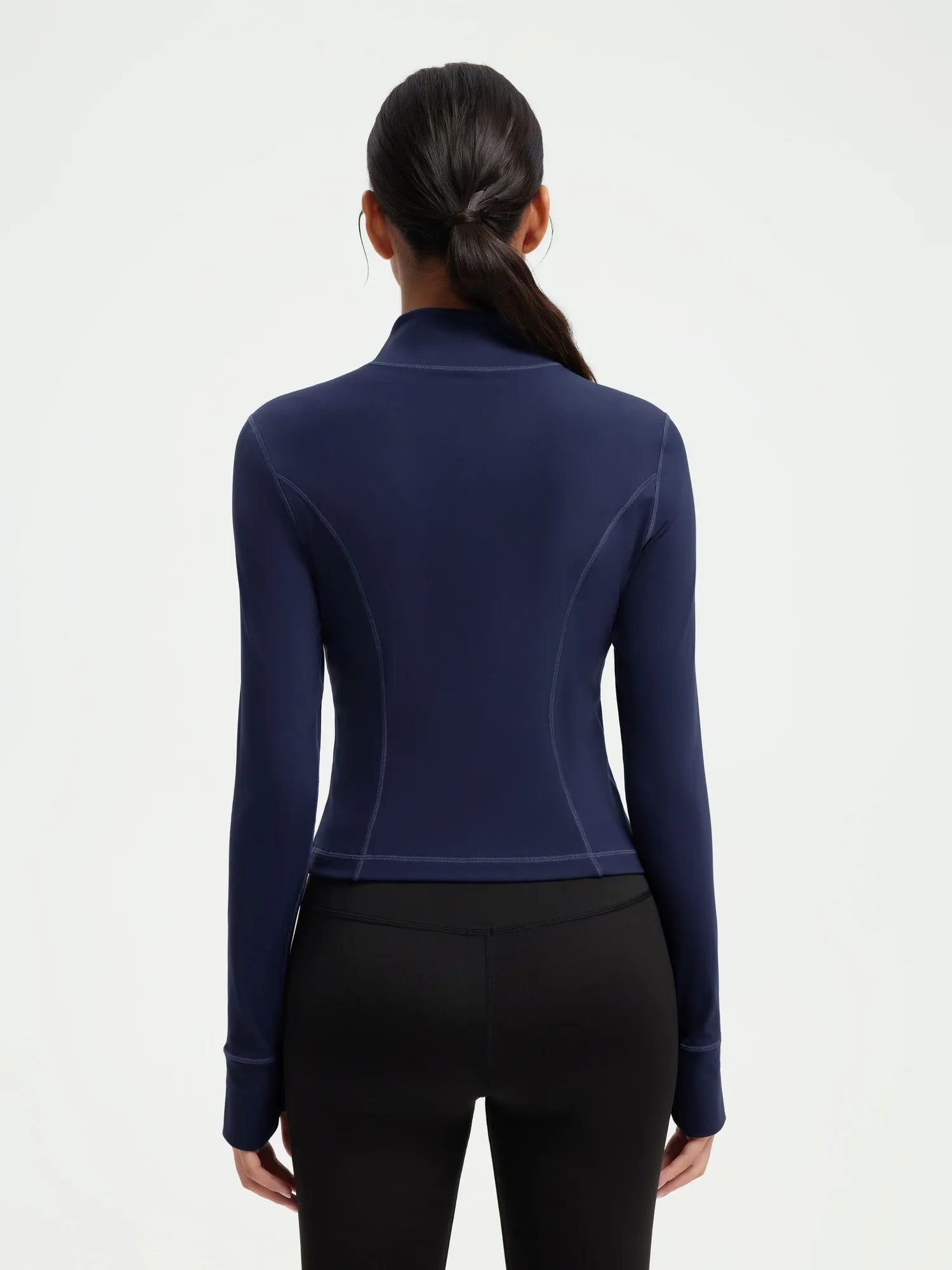 SUUKSESS Women Golden Full Zip Up Workout Cropped Jackets Lightweight Athletic Yoga Tops-SUUKSESS-SUUKSESS