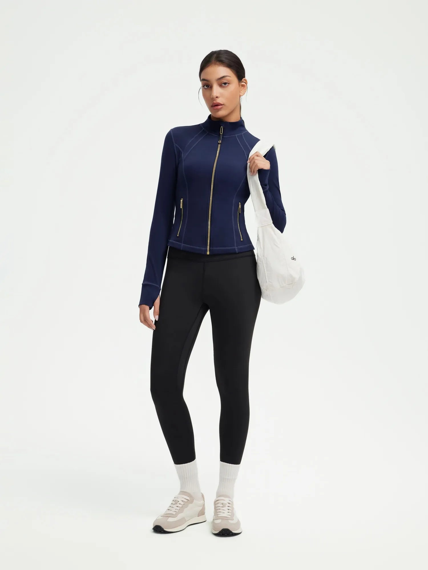 SUUKSESS Women Golden Full Zip Up Workout Cropped Jackets Lightweight Athletic Yoga Tops-SUUKSESS-SUUKSESS