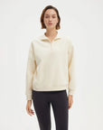 SUUKSESS Sweatshirts for Women Zipper Hoodies Fall Fashion Pullover Long Sleeve Shirts Thumb Holes Outfits Clothes-SUUKSESS-Beige-XS-SUUKSESS