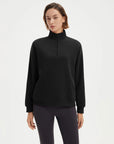 SUUKSESS Sweatshirts for Women Zipper Hoodies Fall Fashion Pullover Long Sleeve Shirts Thumb Holes Outfits Clothes-SUUKSESS-Black-XS-SUUKSESS