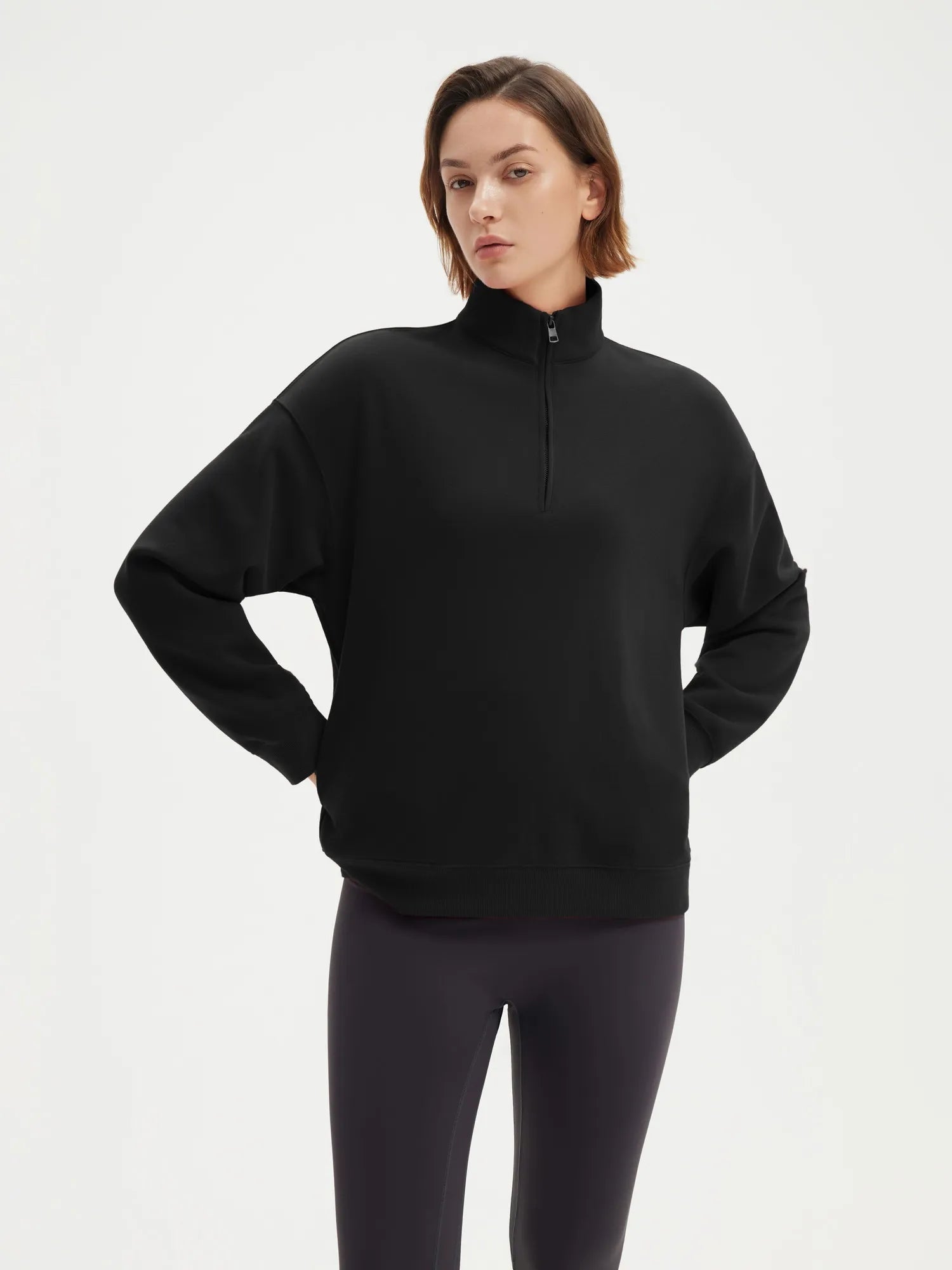 SUUKSESS Sweatshirts for Women Zipper Hoodies Fall Fashion Pullover Long Sleeve Shirts Thumb Holes Outfits Clothes-SUUKSESS-SUUKSESS