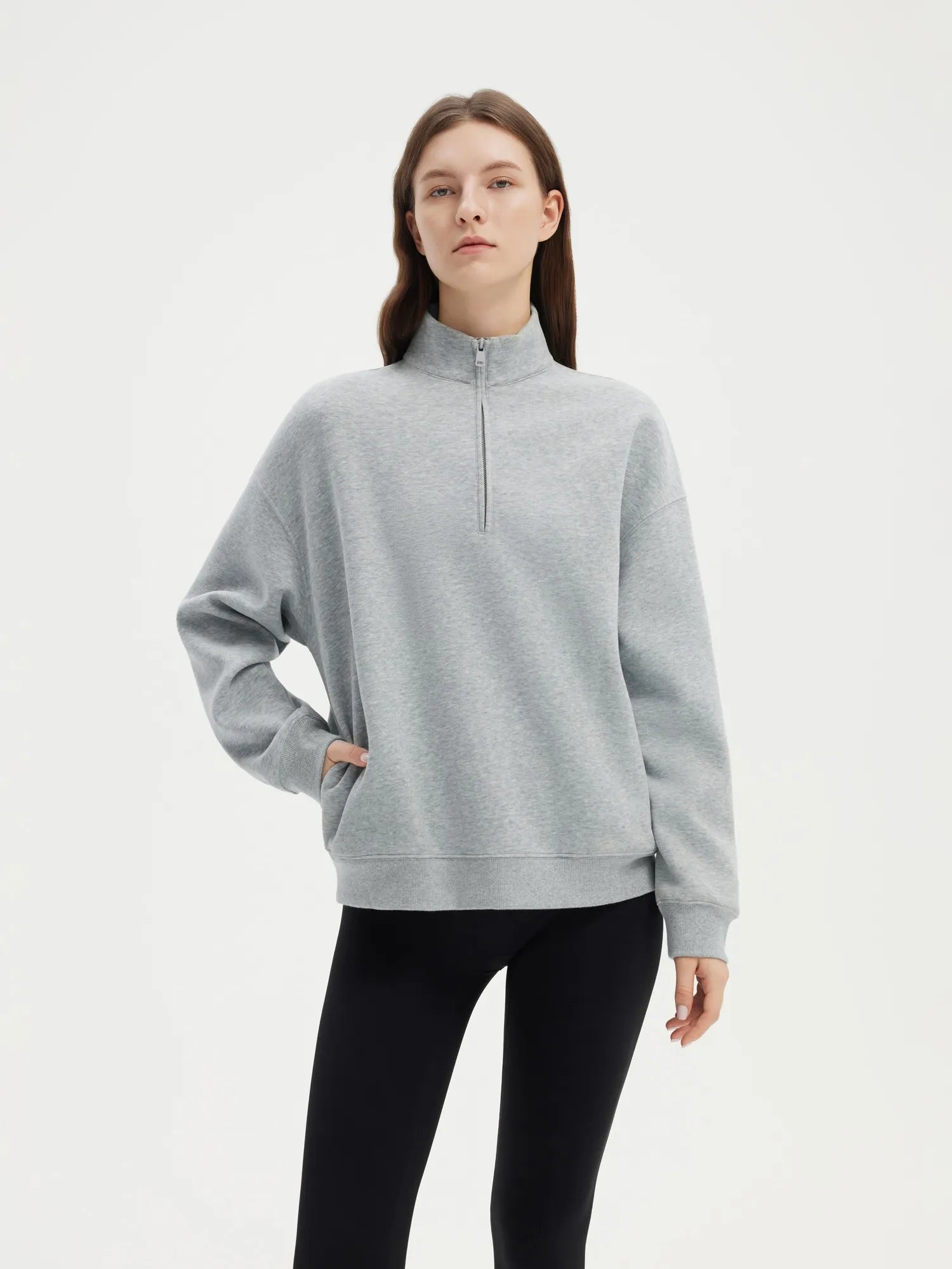 SUUKSESS Sweatshirts for Women Zipper Hoodies Fall Fashion Pullover Long Sleeve Shirts Thumb Holes Outfits Clothes-SUUKSESS-SUUKSESS