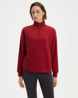 SUUKSESS Sweatshirts for Women Zipper Hoodies Fall Fashion Pullover Long Sleeve Shirts Thumb Holes Outfits Clothes-SUUKSESS-Wine-XS-SUUKSESS