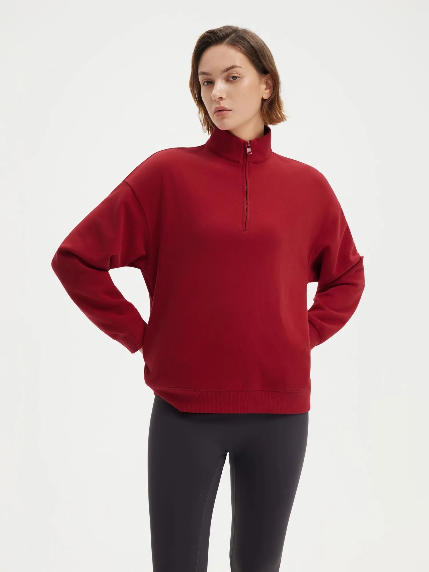 SUUKSESS Sweatshirts for Women Zipper Hoodies Fall Fashion Pullover Long Sleeve Shirts Thumb Holes Outfits Clothes-SUUKSESS-SUUKSESS