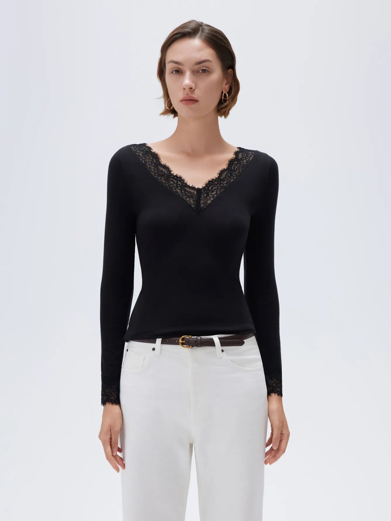 Cloud Cashmere Lace Shirt - Long Sleeve-Clothing-SUUKSESS-SUUKSESS