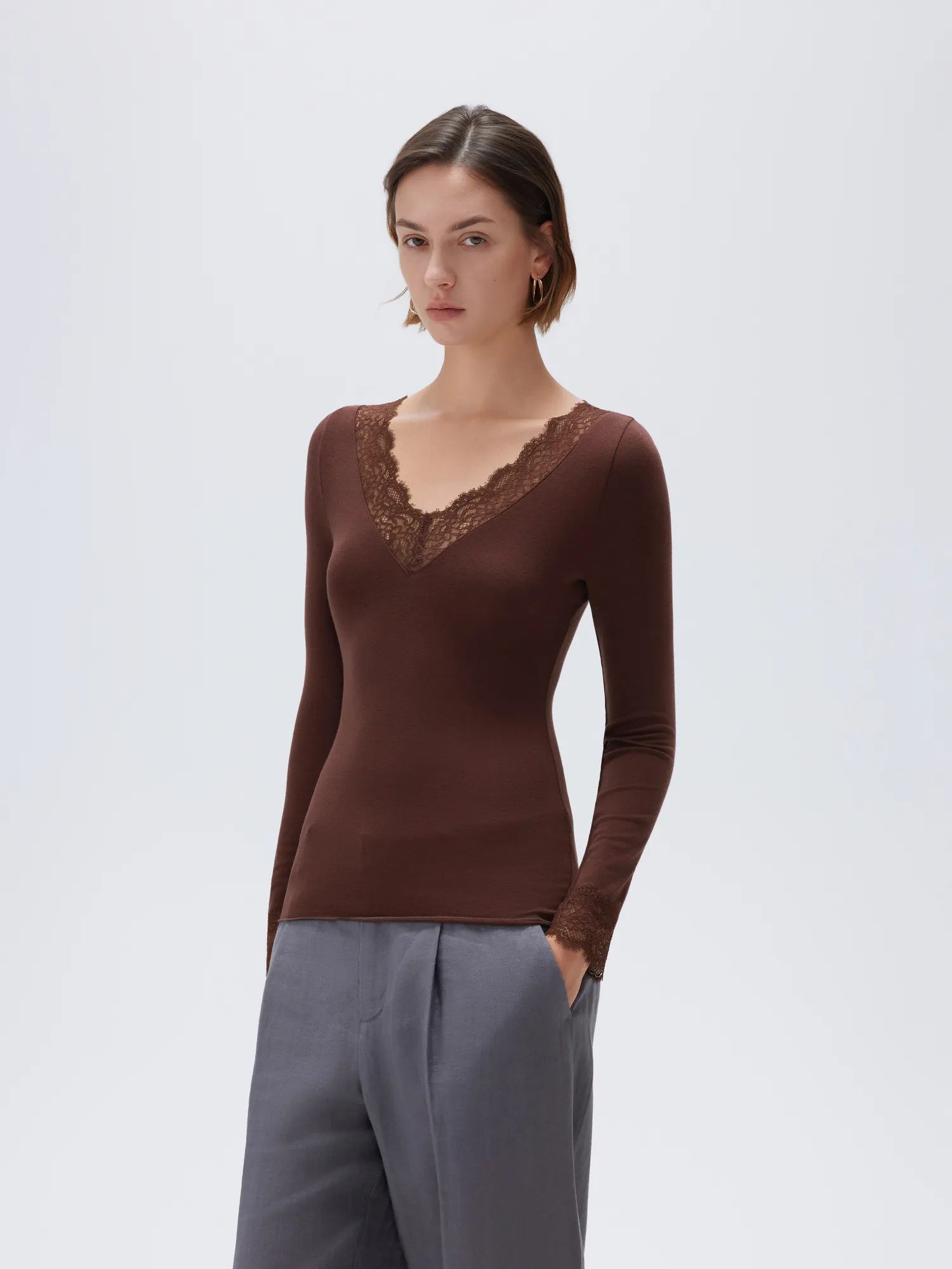 Cloud Cashmere Lace Shirt - Long Sleeve-Clothing-SUUKSESS-SUUKSESS
