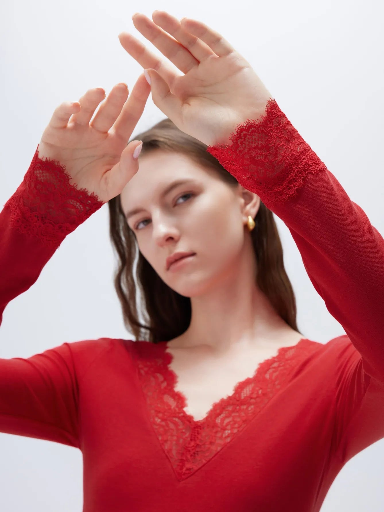 Cloud Cashmere Lace Shirt - Long Sleeve-Clothing-SUUKSESS-SUUKSESS