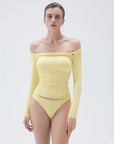 SUUKSESS Women Off The Shoulder Tops with Built in Bra Double Lined Going Out Fitted Basic Fall Shirts-SUUKSESS-SUUKSESS