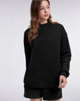 Mock Neck Oversized Sweatshirts-SUUKSESS-SUUKSESS