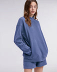 Mock Neck Oversized Sweatshirts-SUUKSESS-SUUKSESS