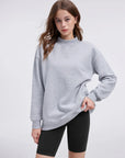 Mock Neck Oversized Sweatshirts-SUUKSESS-SUUKSESS