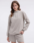 Mock Neck Oversized Sweatshirts-SUUKSESS-SUUKSESS