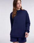 Mock Neck Oversized Sweatshirts-SUUKSESS-SUUKSESS