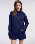 Mock Neck Oversized Sweatshirts-SUUKSESS-SUUKSESS