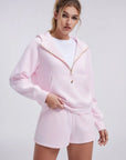 Gold Half Zip up Cotton Hoodies Sweatshirt-SUUKSESS-SUUKSESS