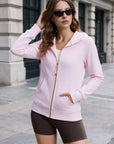 Cotton Gold Full Zip Up Athletic Jacket Sweatshirt-SUUKSESS-SUUKSESS