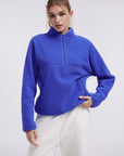 Quarter Zip Fleece Fuzzy Sherpa Jacket-SUUKSESS-SUUKSESS