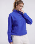 Quarter Zip Fleece Fuzzy Sherpa Jacket-SUUKSESS-SUUKSESS
